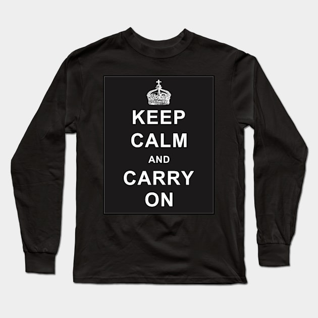 KEEP CALM AND CARRY ON Long Sleeve T-Shirt by The Jung Ones